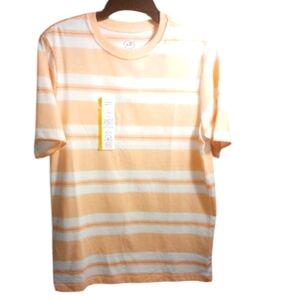 wonder nation boys apricot cream striped t-shirt size L(10-12)